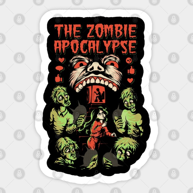 The Zombie Apocalypse Sticker by Lima's